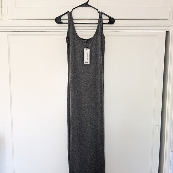 Brand new boohoo maxi dress, charcoal, size 4 - Picture 2 of 3